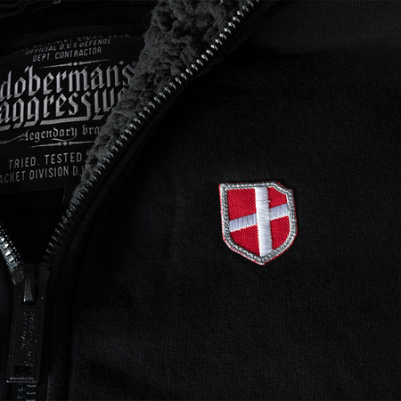 DOBERMANS ZIPPED SHEEPSKIN HOODIE